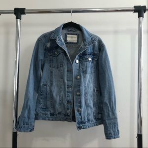 Distressed denim jacket